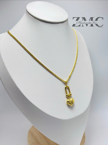 18K Gold Heart Necklace