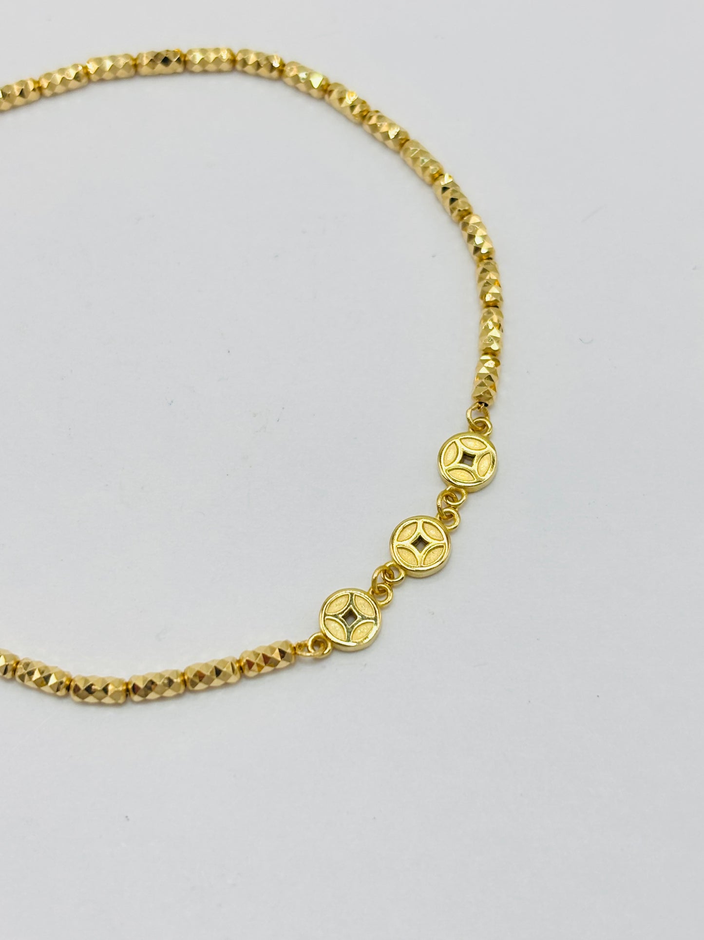 18K Gold Lucky Money Coin Bracelet