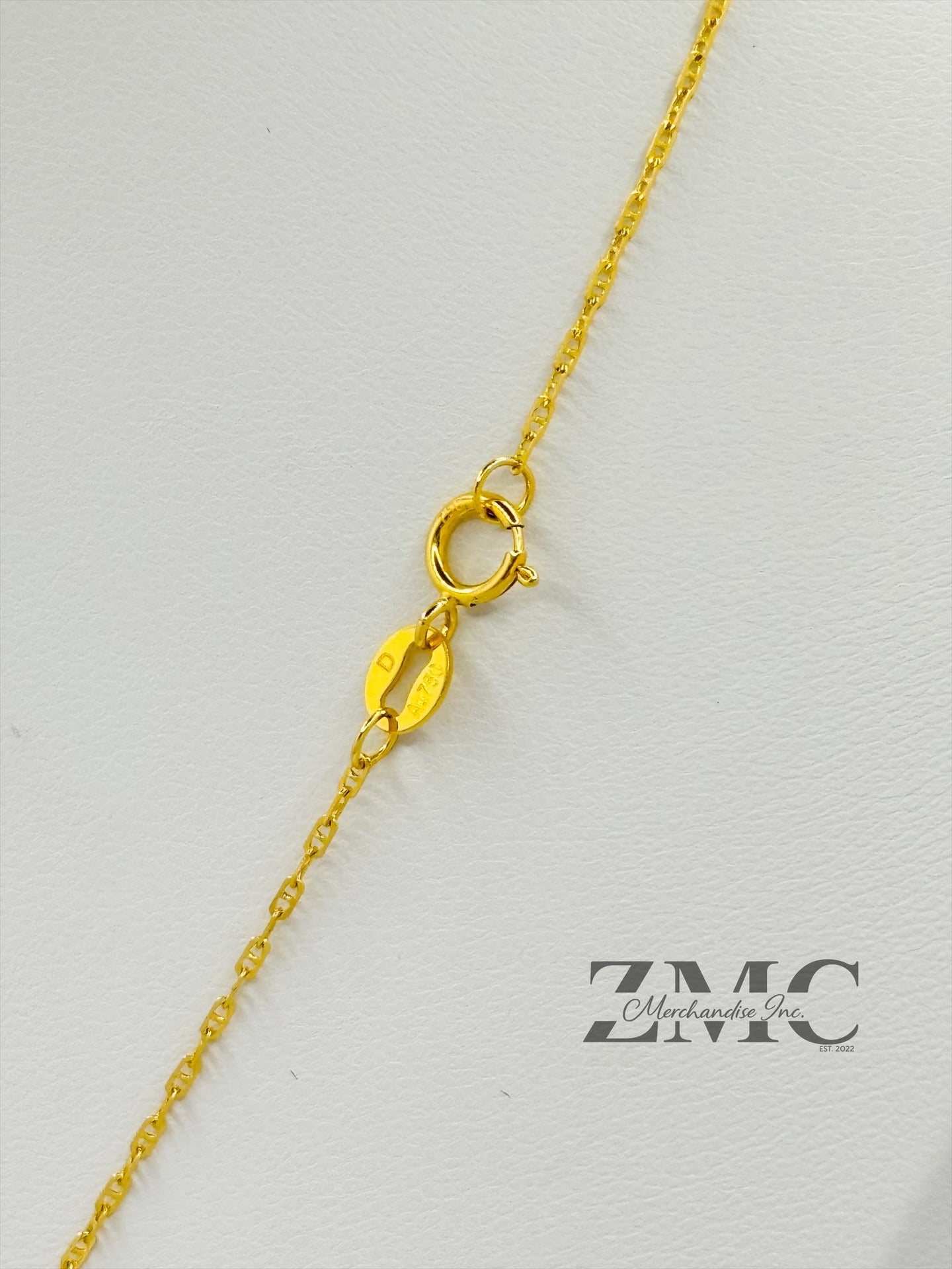 18K Gold 3 Stone Necklace
