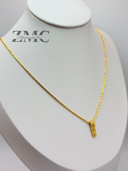 18K Gold Slider Necklace