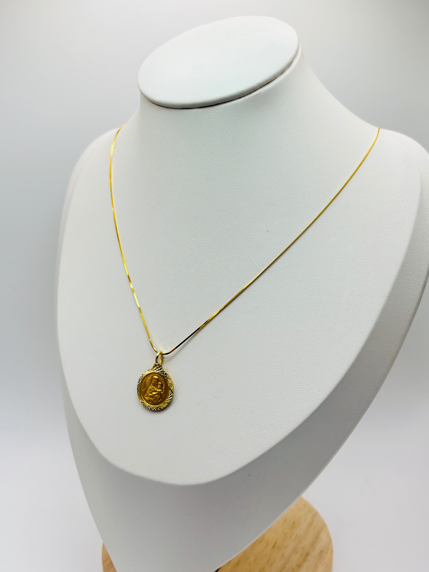 18K Gold Religious Necklace