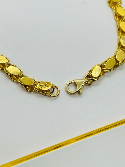 18K Gold Damascus Bracelet 5mm width
