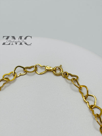18K Gold Heart Bracelet