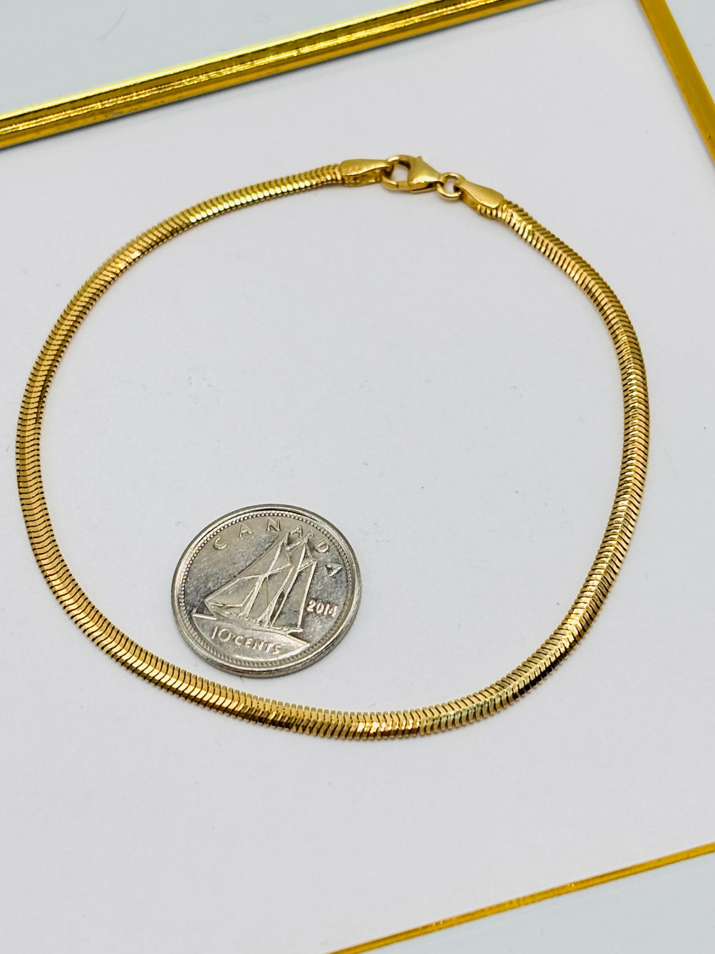 18K Gold Herringbone Bracelet