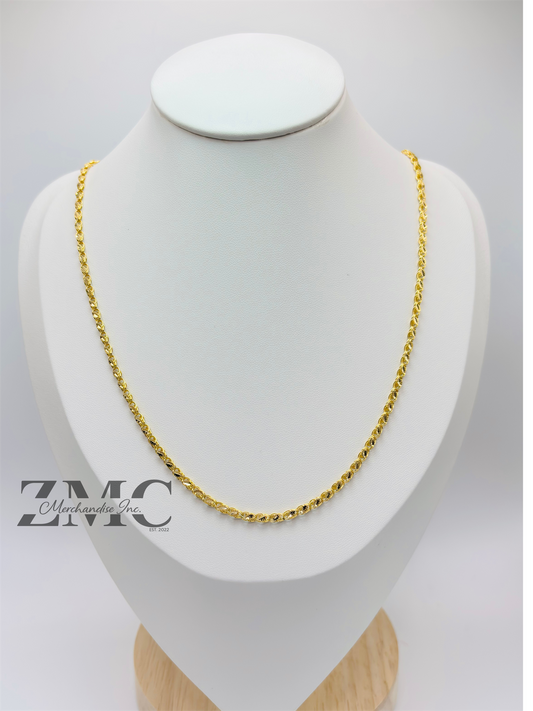 K18 Japan Gold Slim Damascus Chain