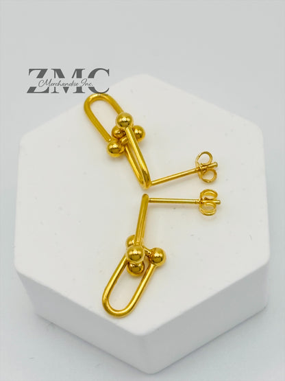 18K Gold Hardware Earrings