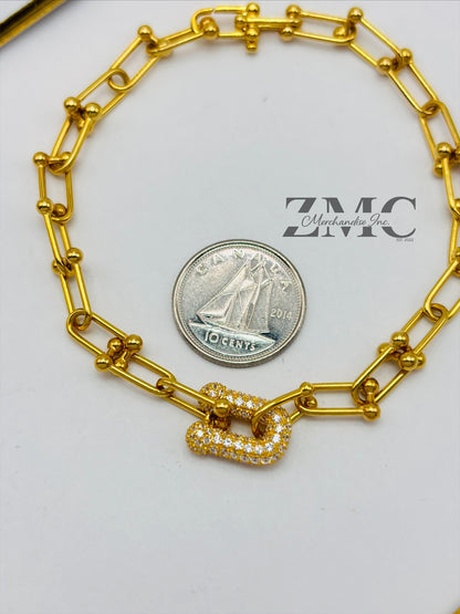 18K Gold Hardware Bracelet