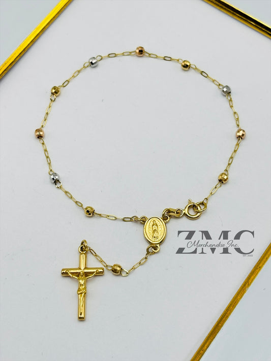 18K Gold Rosary Bracelet