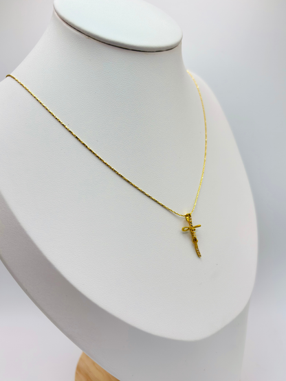 18K Gold Jesus Necklace