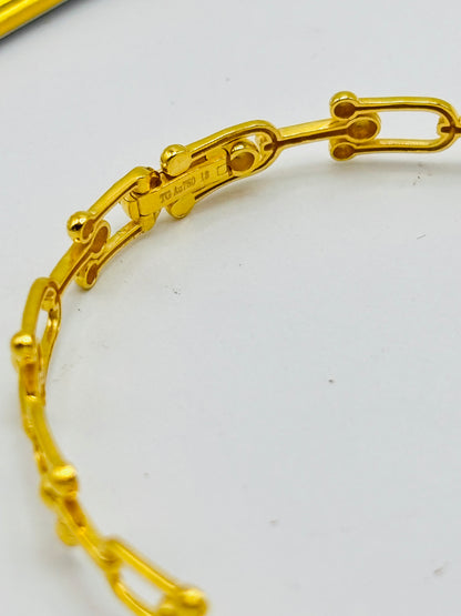 18K Gold Hardware Bangle Bracelet