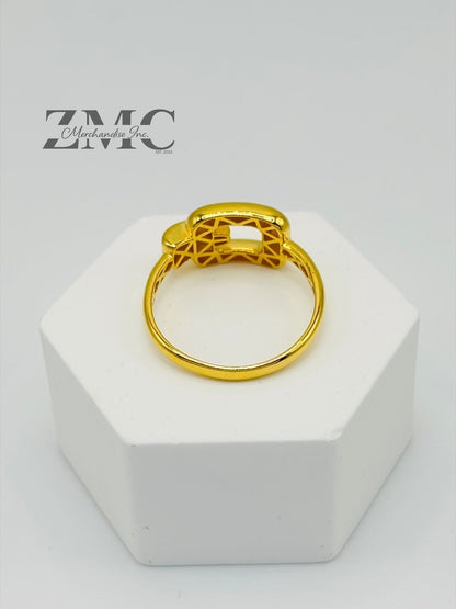 18K Gold Belt Ring
