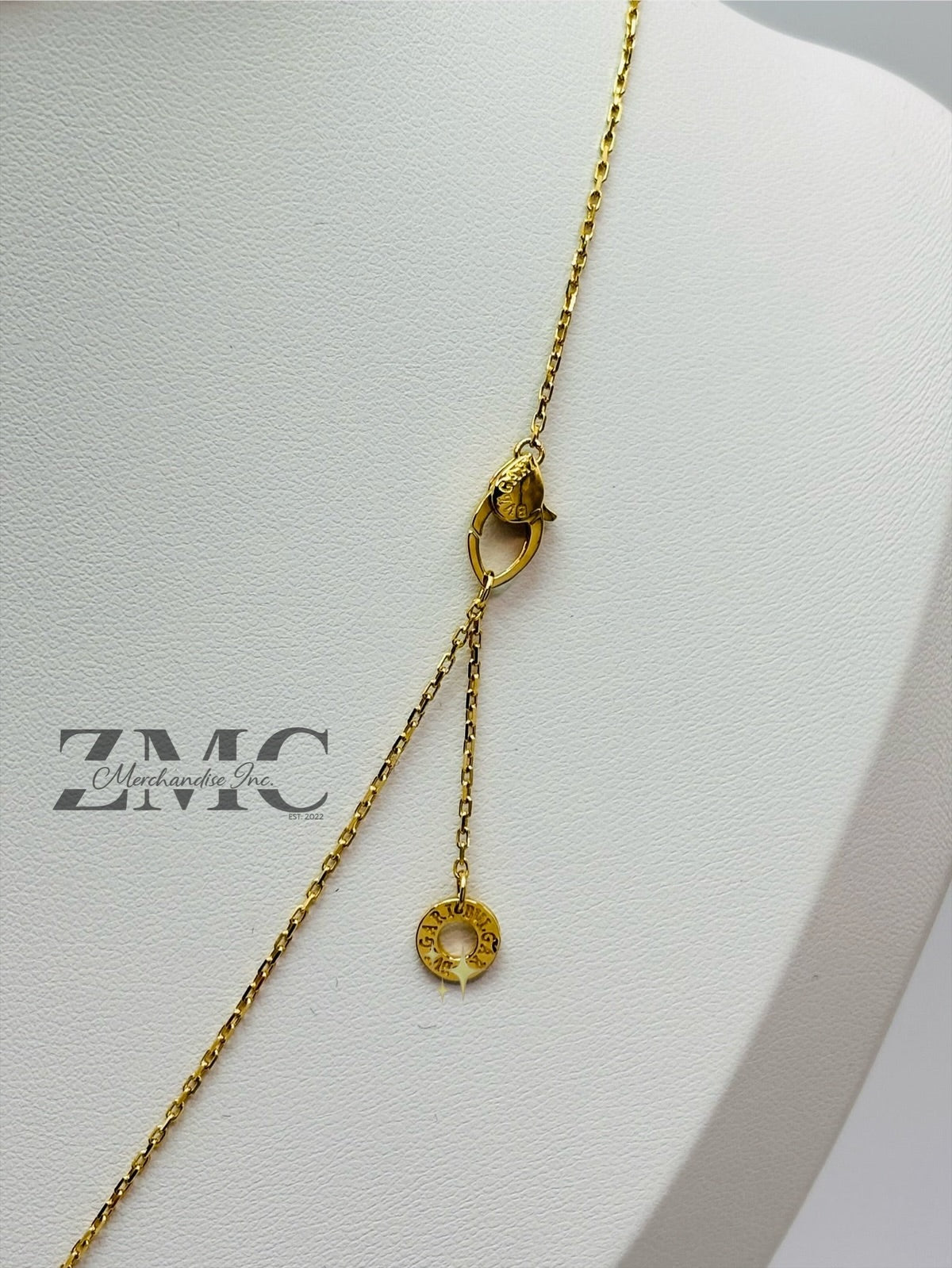 18K Gold Attached Black Necklace