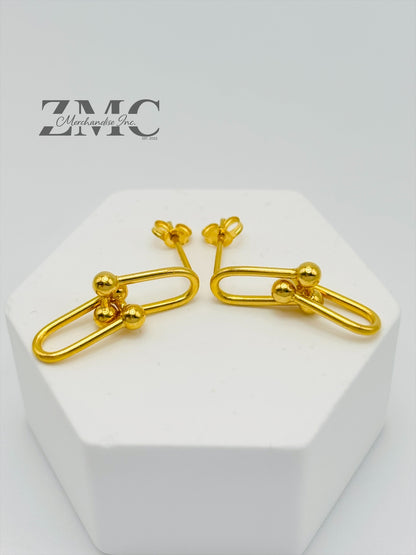 18K Gold Hardware Earrings