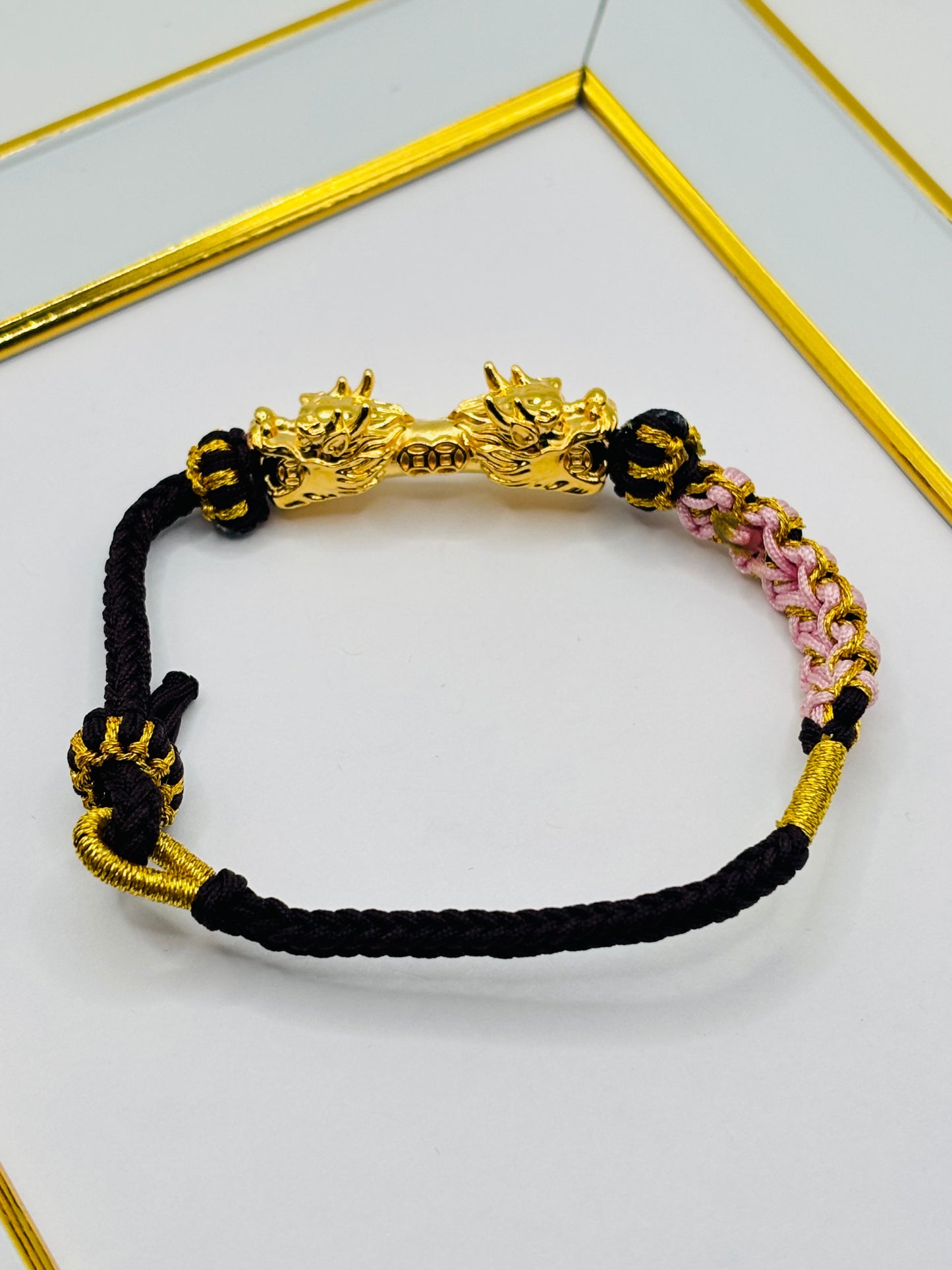 18K Gold  Lucky Dragon Bracelet  ( Hollow Empty Inside) Sakura XXL