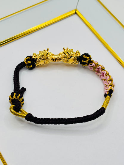 18K Gold  Lucky Dragon Bracelet  ( Hollow Empty Inside) Sakura XXL