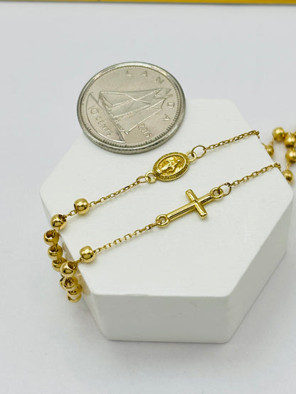 K18 Japan Gold Rosary Necklace