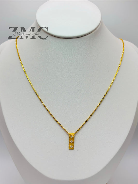 18K Gold Slider Necklace