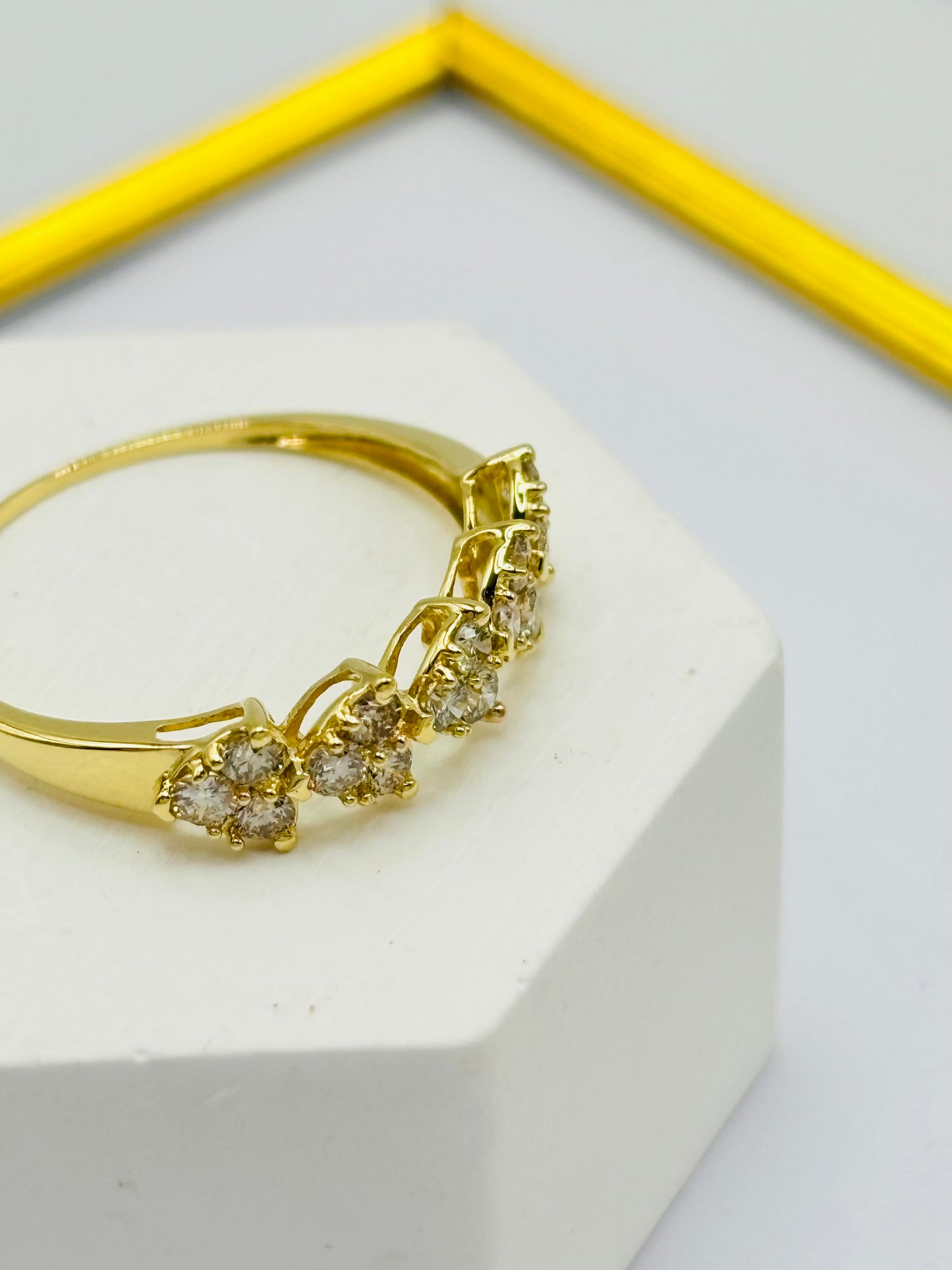 K18 Japan Gold Heart Natural Diamond Ring 0.50 carat