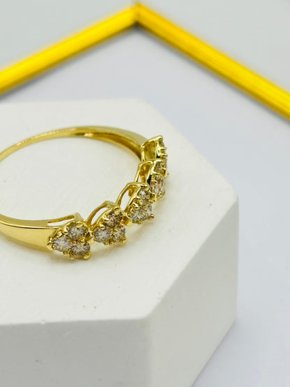 K18 Japan Gold Heart Natural Diamond Ring 0.50 carat