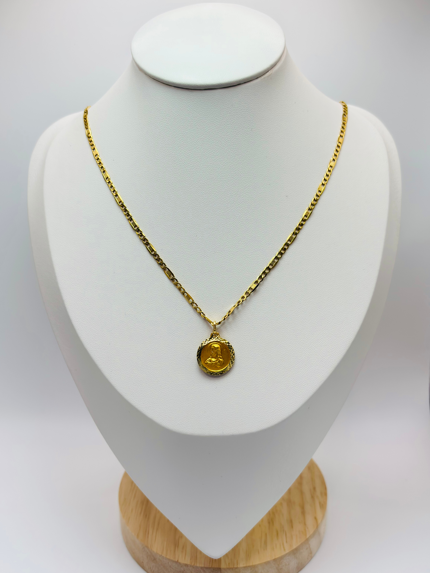 18K Gold Religious Necklace