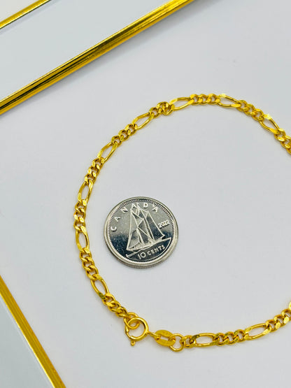 18K Gold Figaro Bracelet