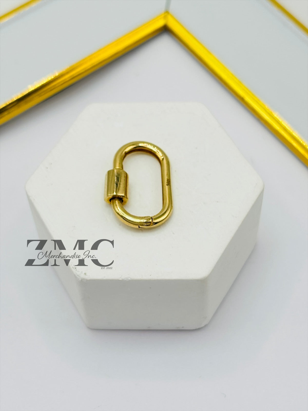 18K Gold Plain Carabiner