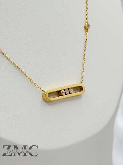 18K Gold Necklace and Earrings Set