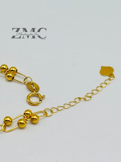18K Gold Plain Micro Hardware Bracelet