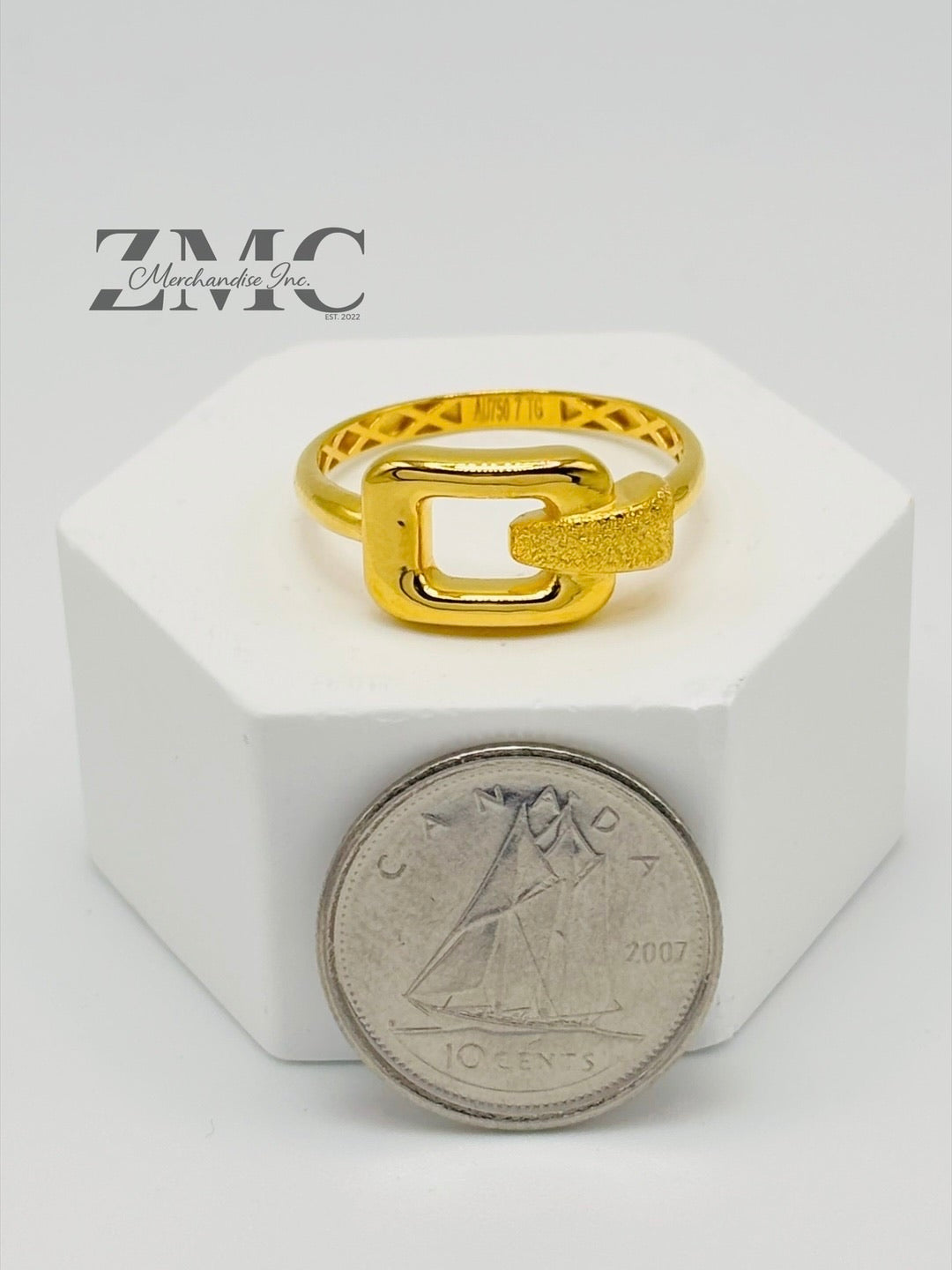 18K Gold Belt Ring