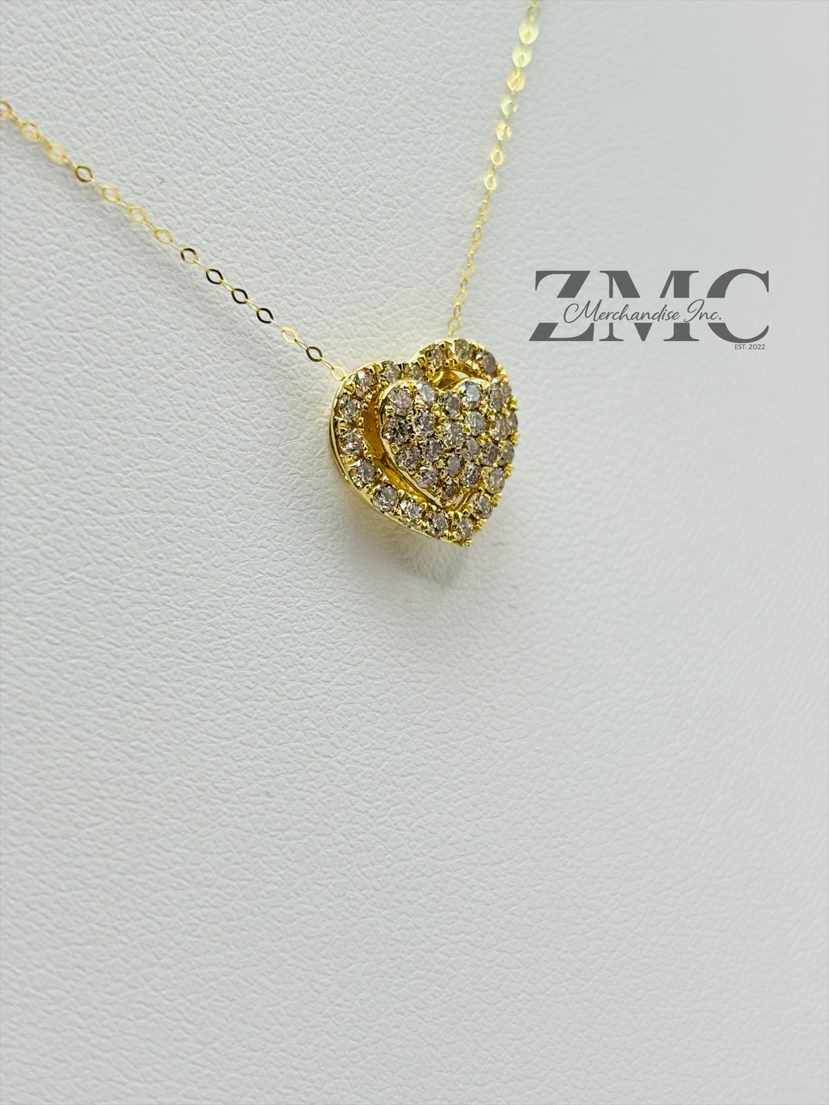 K18 Japan Gold Many Ways Pendant Natural Diamonds with FREE 18K Gold Chain