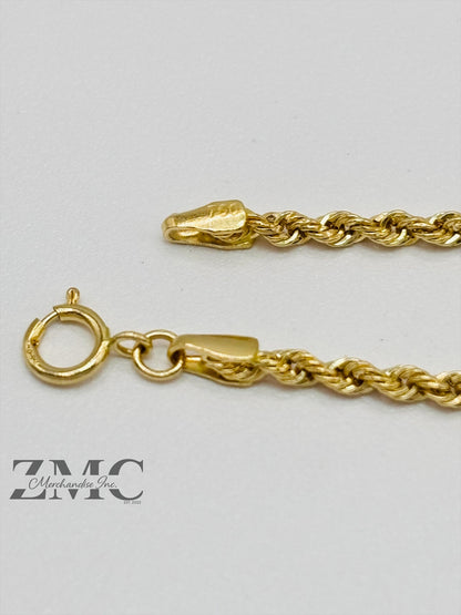18K Gold Rope Bracelet