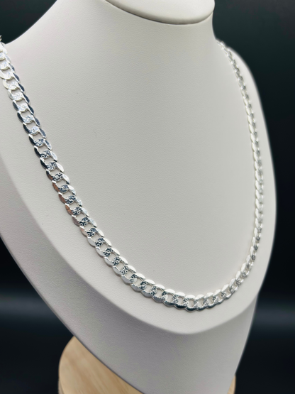 S925 Silver Flat Curb Chain