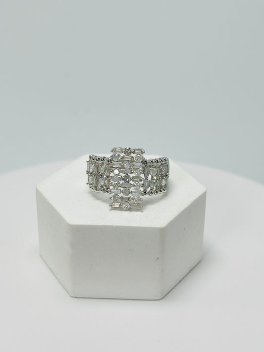 K18 Japan Power Ring with 1.00 carat of Natural Diamonds WG