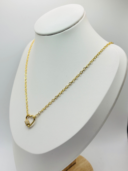 18K Gold Heart Necklace