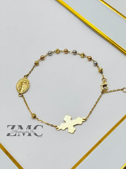 18K Gold Rosary Bracelet