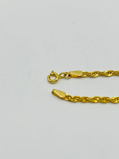 18K Gold Rope Chain 2.5mm width