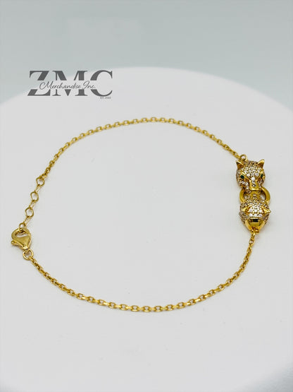 18K Gold Panther Bracelet