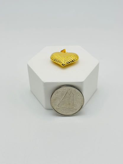 18K Gold Heart Pendant