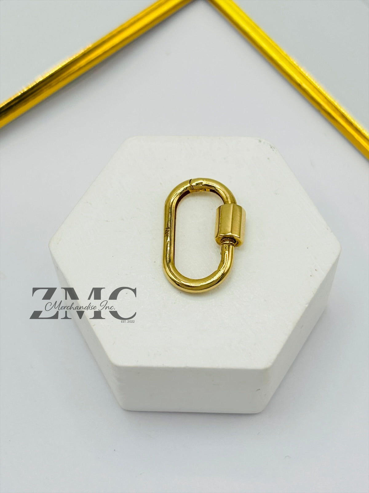 18K Gold Plain Carabiner