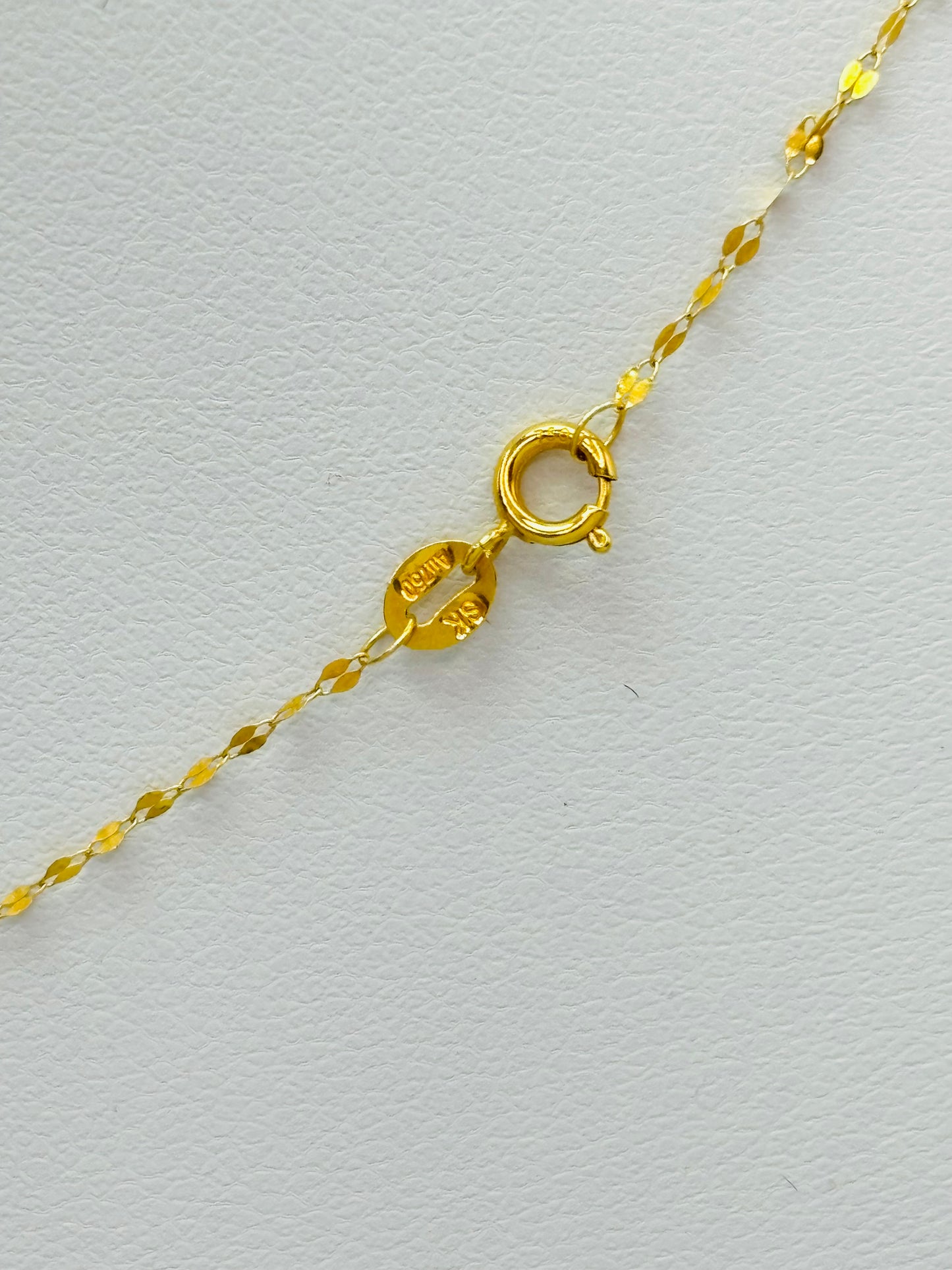 K18 Japan Gold Heart Necklace Natural Diamond with FREE 18K Gold Chain