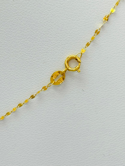 K18 Japan Gold Heart Necklace Natural Diamond with FREE 18K Gold Chain