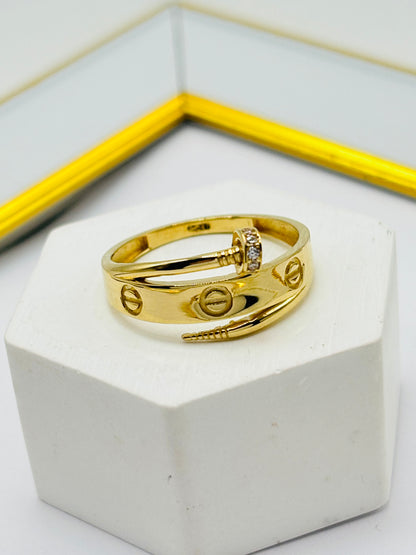 K18 Japan Gold Nail Ring
