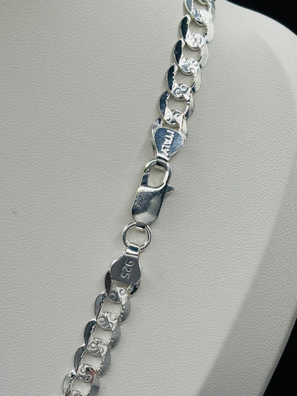 S925 Silver Flat Curb Chain