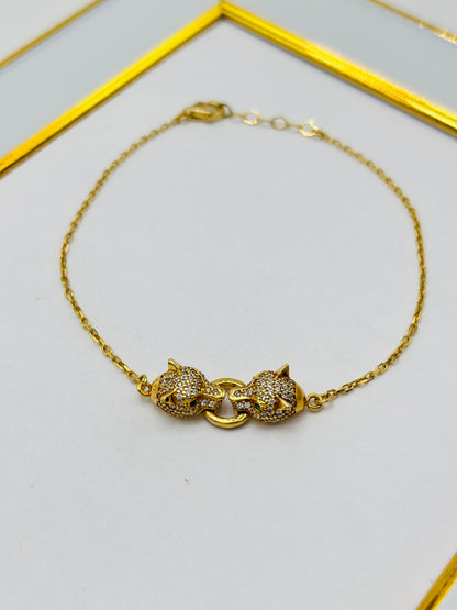 18K Gold Panther Bracelet