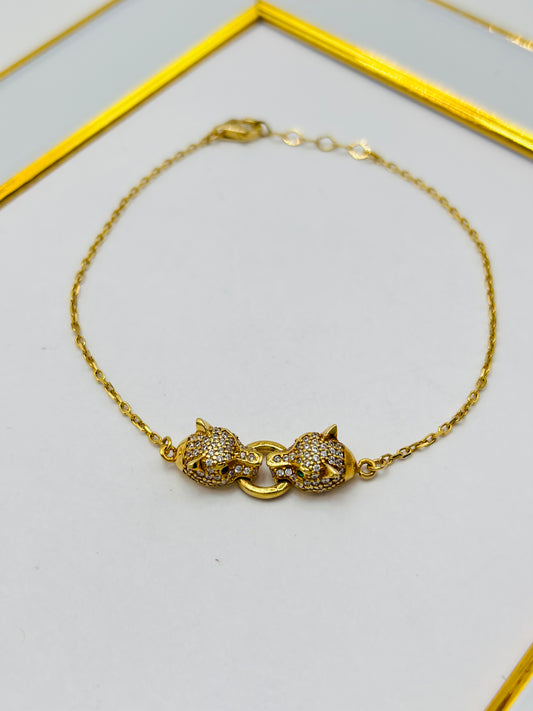 18K Gold Panther Bracelet