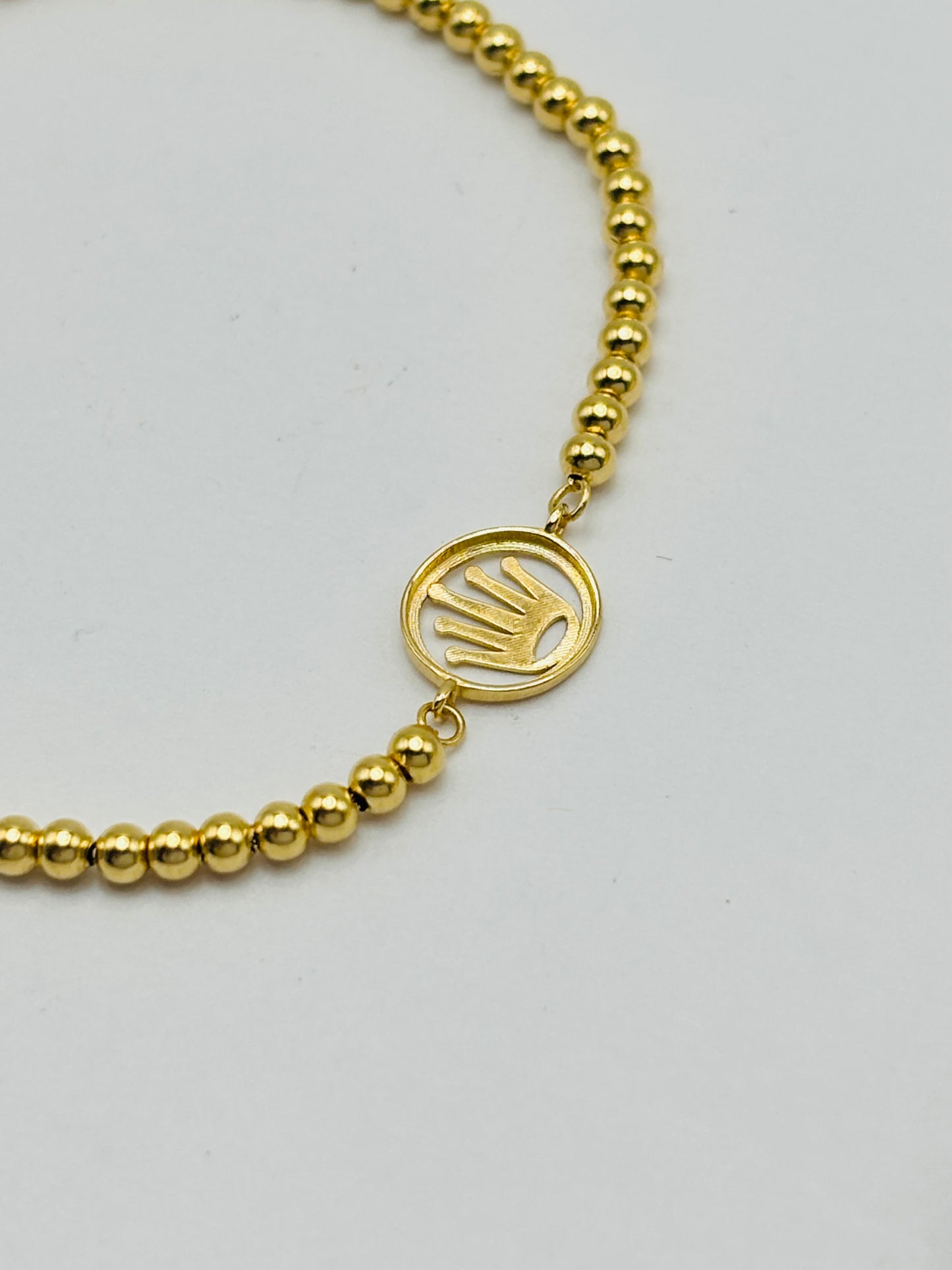 18K Gold Crown Bubble Bracelet