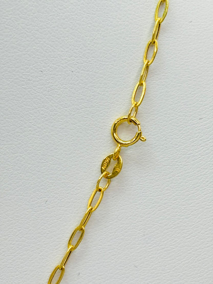 18K C paperclip Necklace