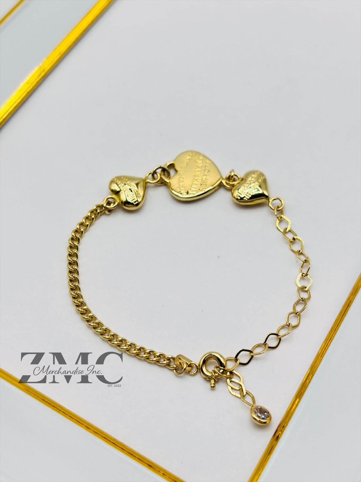 18K Gold Heart Bracelet