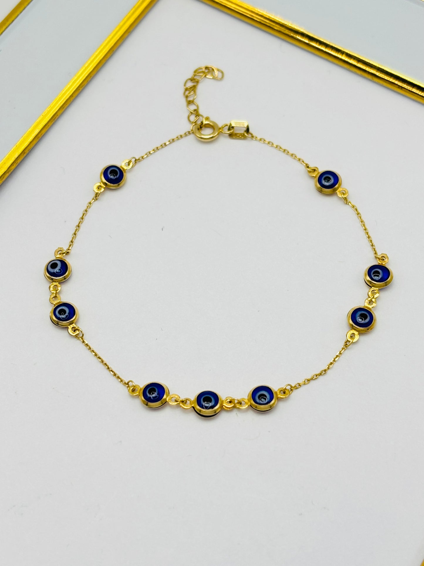 18K Gold Evil Eye Bracelet