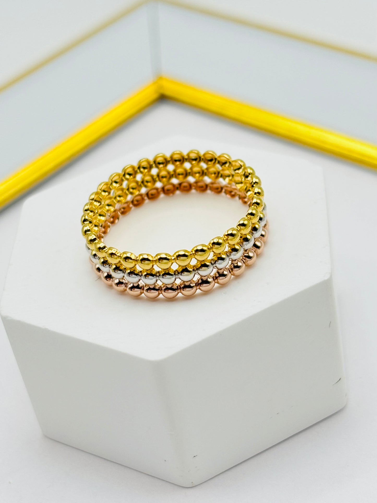 18K Gold Tri-Color Ring